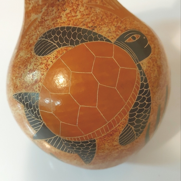 Artisan Ceramic Turtle Vase - Picture 4 of 10